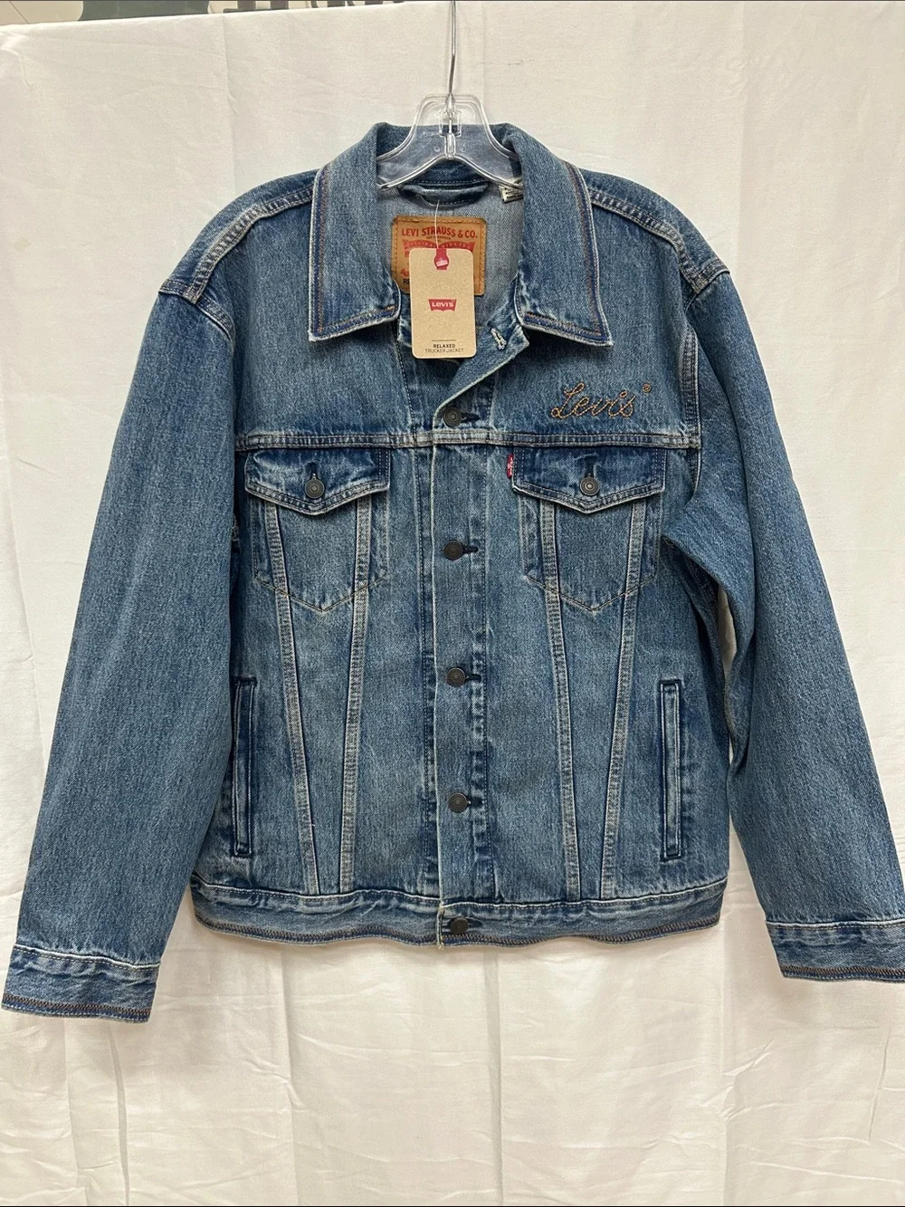 Levi's Blue Relaxed Trucker Jacket NWT Size: Medium